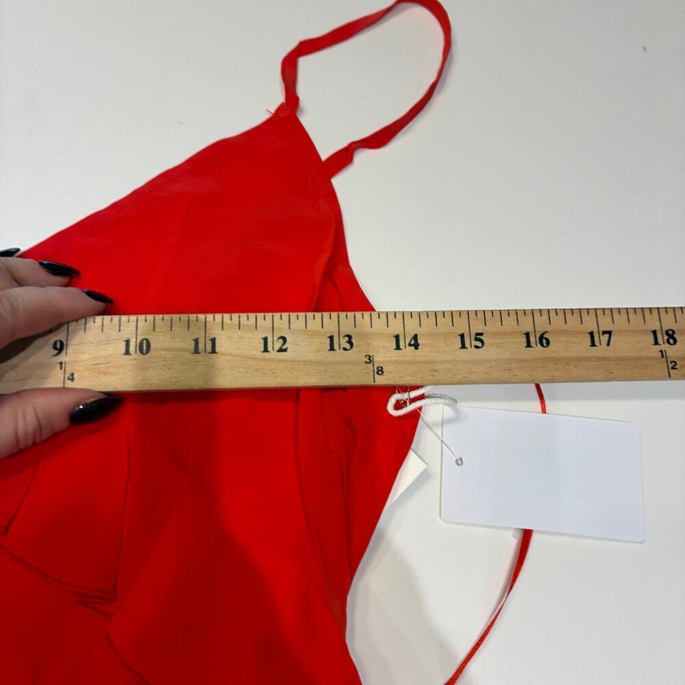 NEW Good American Red Bias Cut Midi Dress Sz Medium - Picture 9 of 12